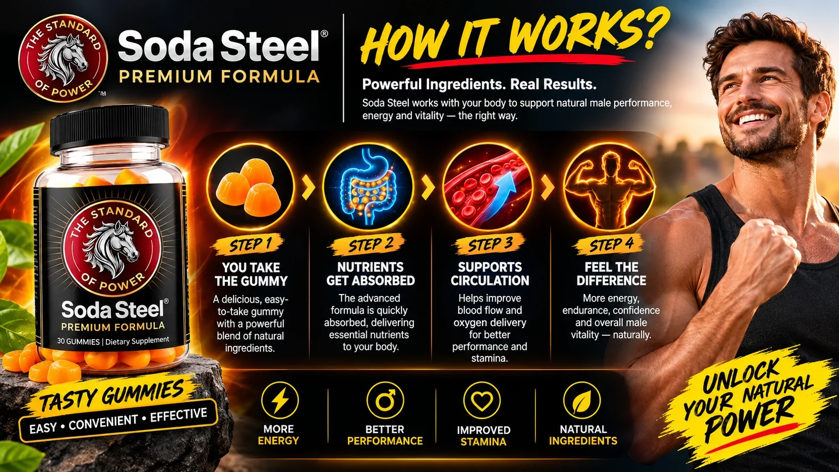 How Soda Steel works infographic